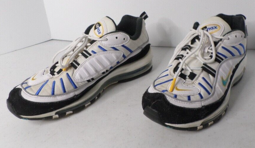 nike air max 98 white teal nebula university gold
